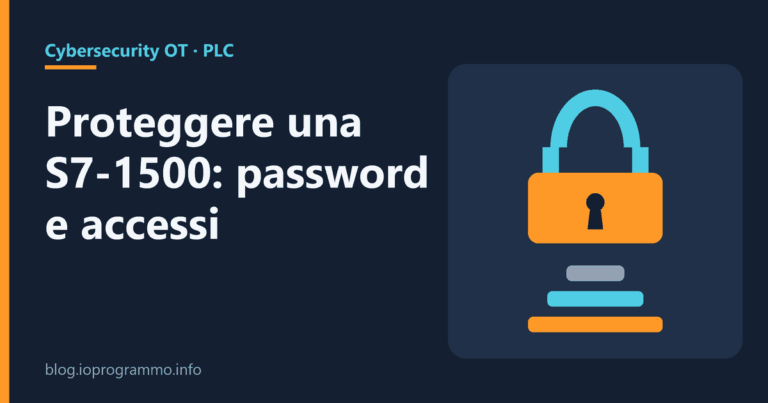 Copertina: Proteggere PLC S7-1500: quale password chiude quale porta